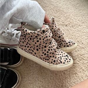 Cat & Jack Tan and Black Kids High-Top Sneakers